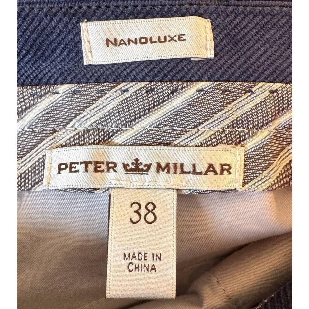 Peter Millar Golf‎ Nanoluxe Blue Corduroy Pants Mens Size 38x31 Casual Dress